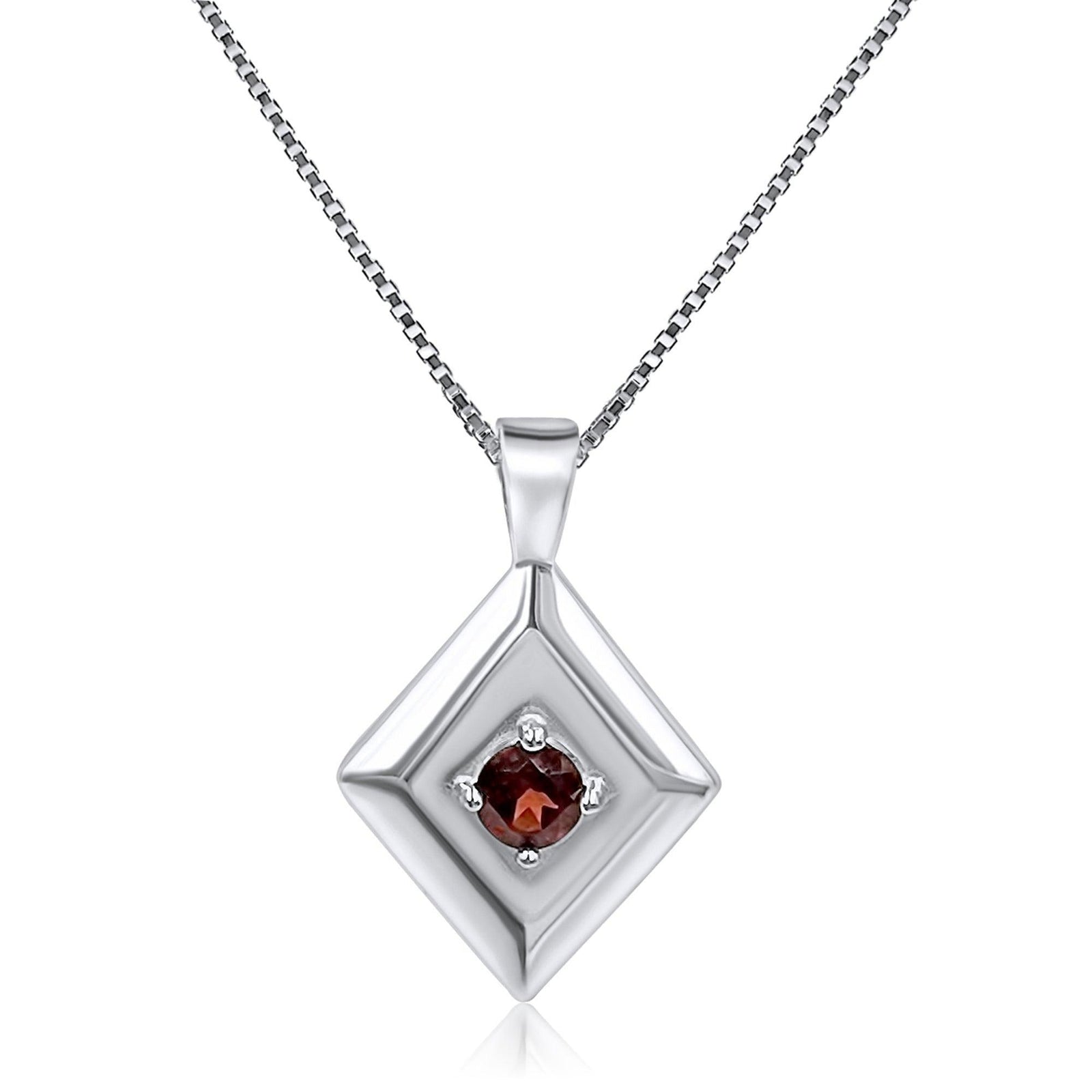 Natural Garnet Pendant Necklace - Uniquelan Jewelry
