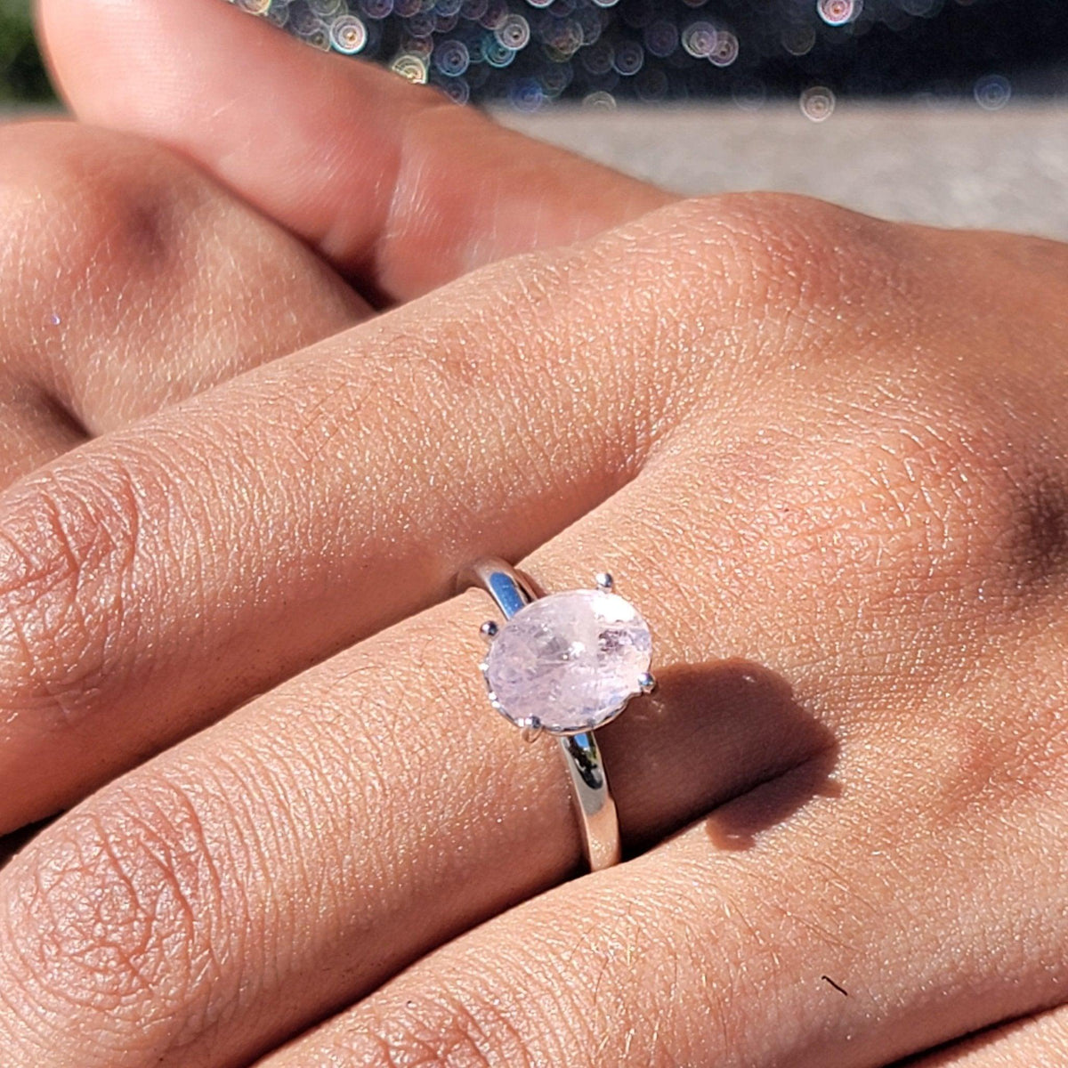 Natural Morganite Heart Ring - Uniquelan Jewelry