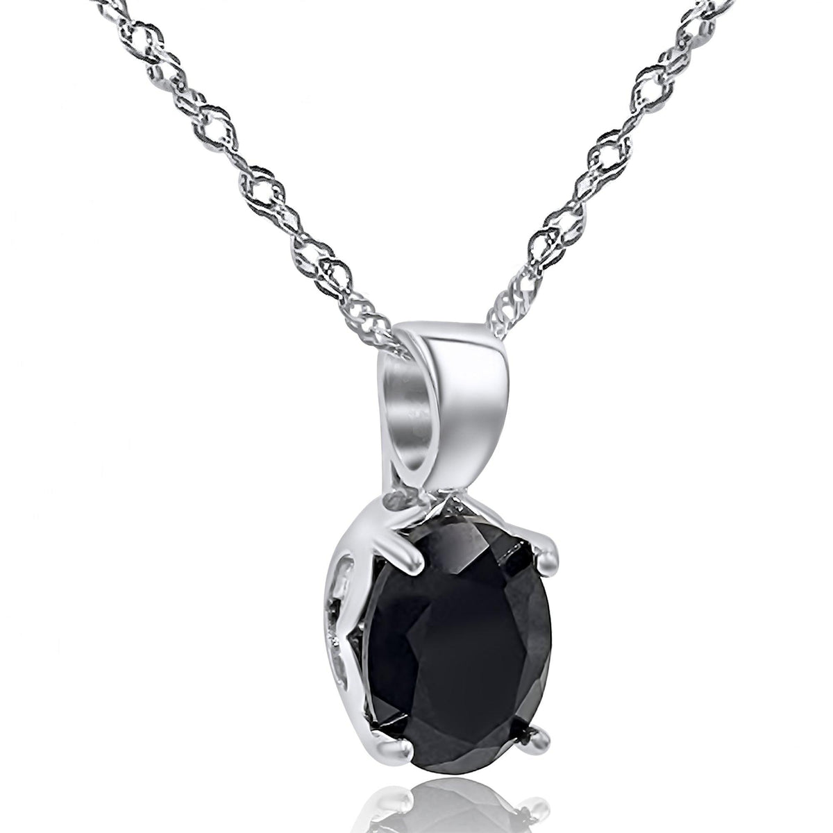 Natural Onyx Heart Necklace - Uniquelan Jewelry