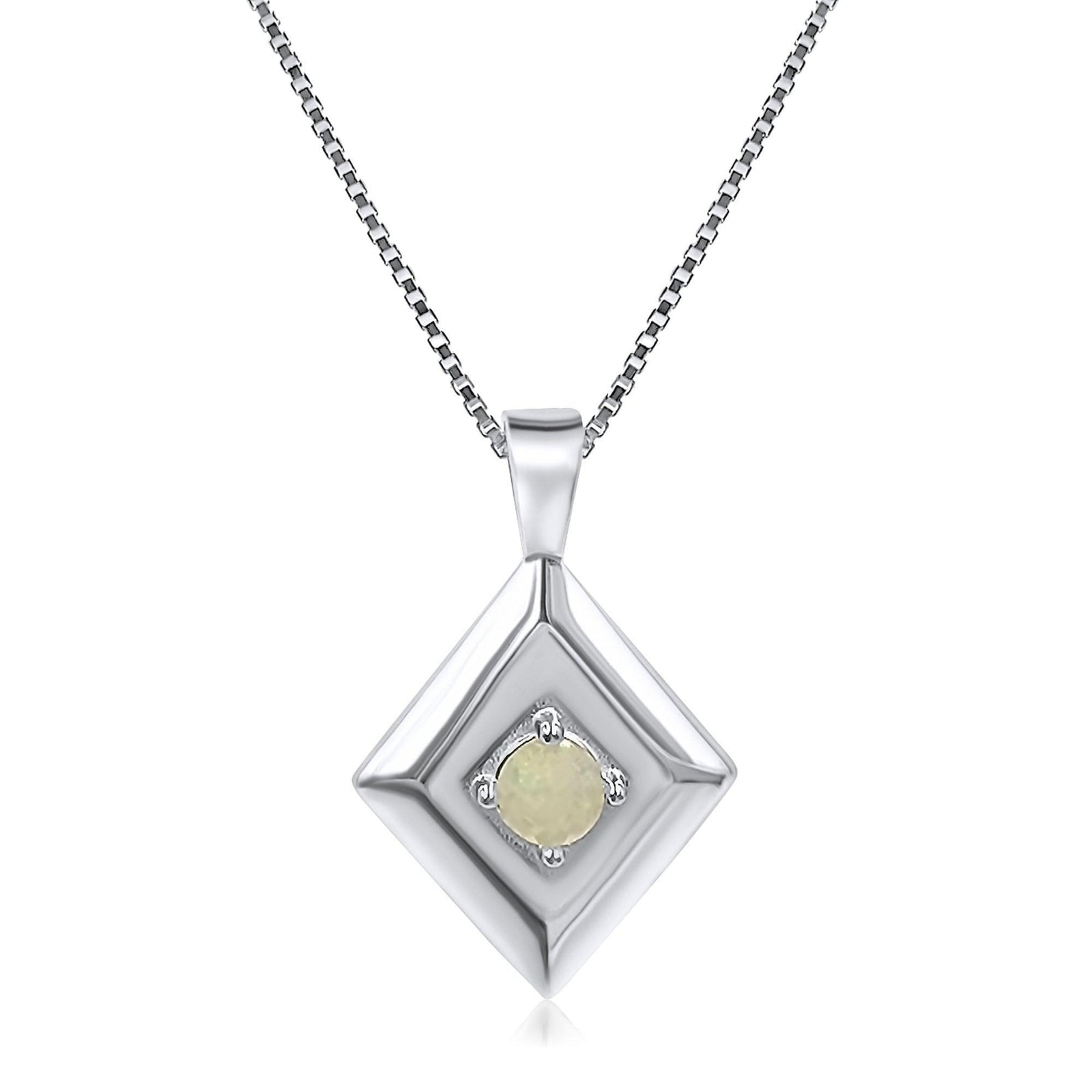 Natural Opal Pendant Necklace - Uniquelan Jewelry