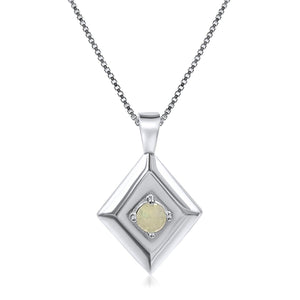 Natural Opal Pendant Necklace - Uniquelan Jewelry