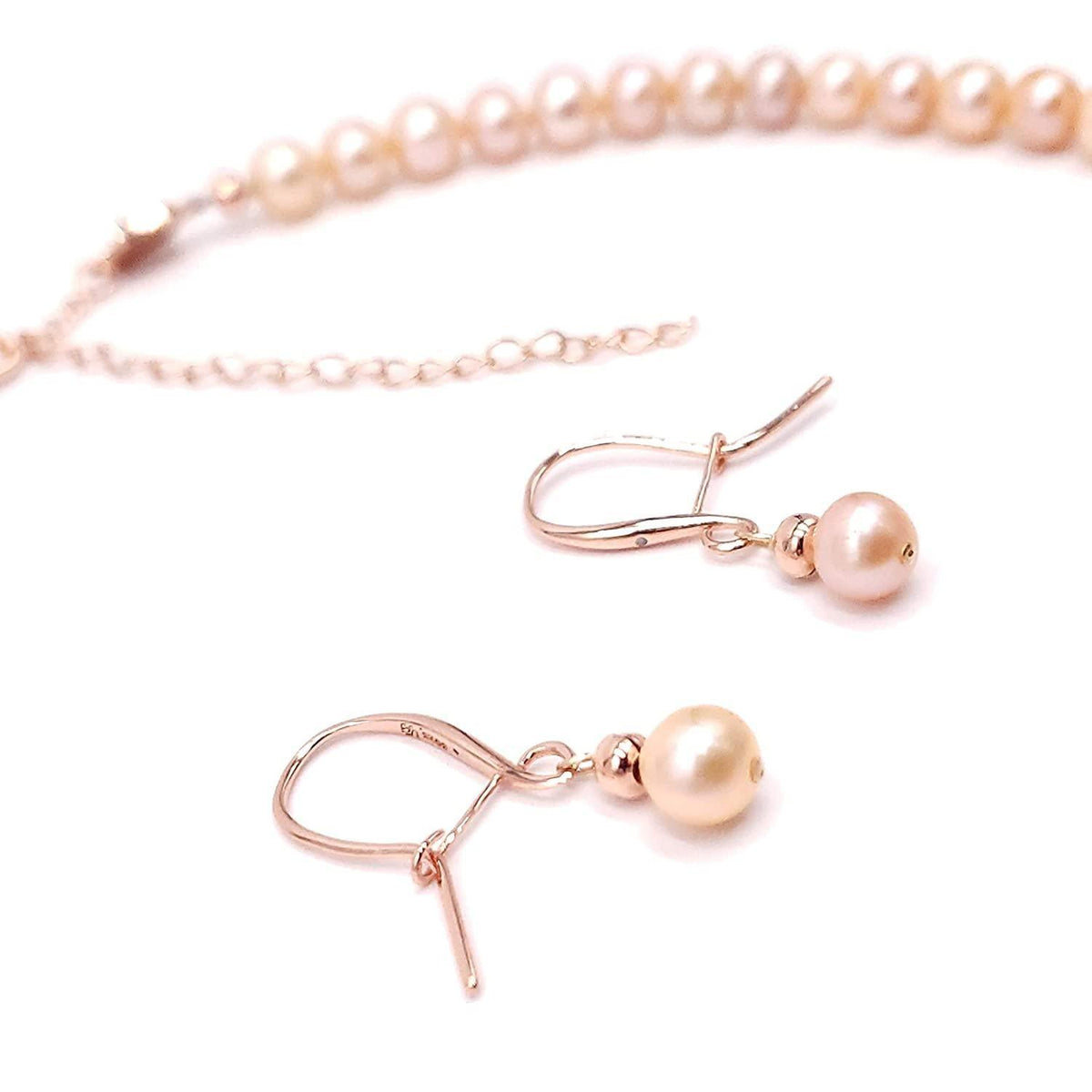 Natural Ruby and Pearl Jewelry Set - Uniquelan Jewelry