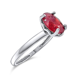 Natural Ruby Heart Ring - Uniquelan Jewelry