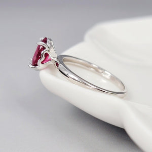 Natural Ruby Heart Ring - Uniquelan Jewelry