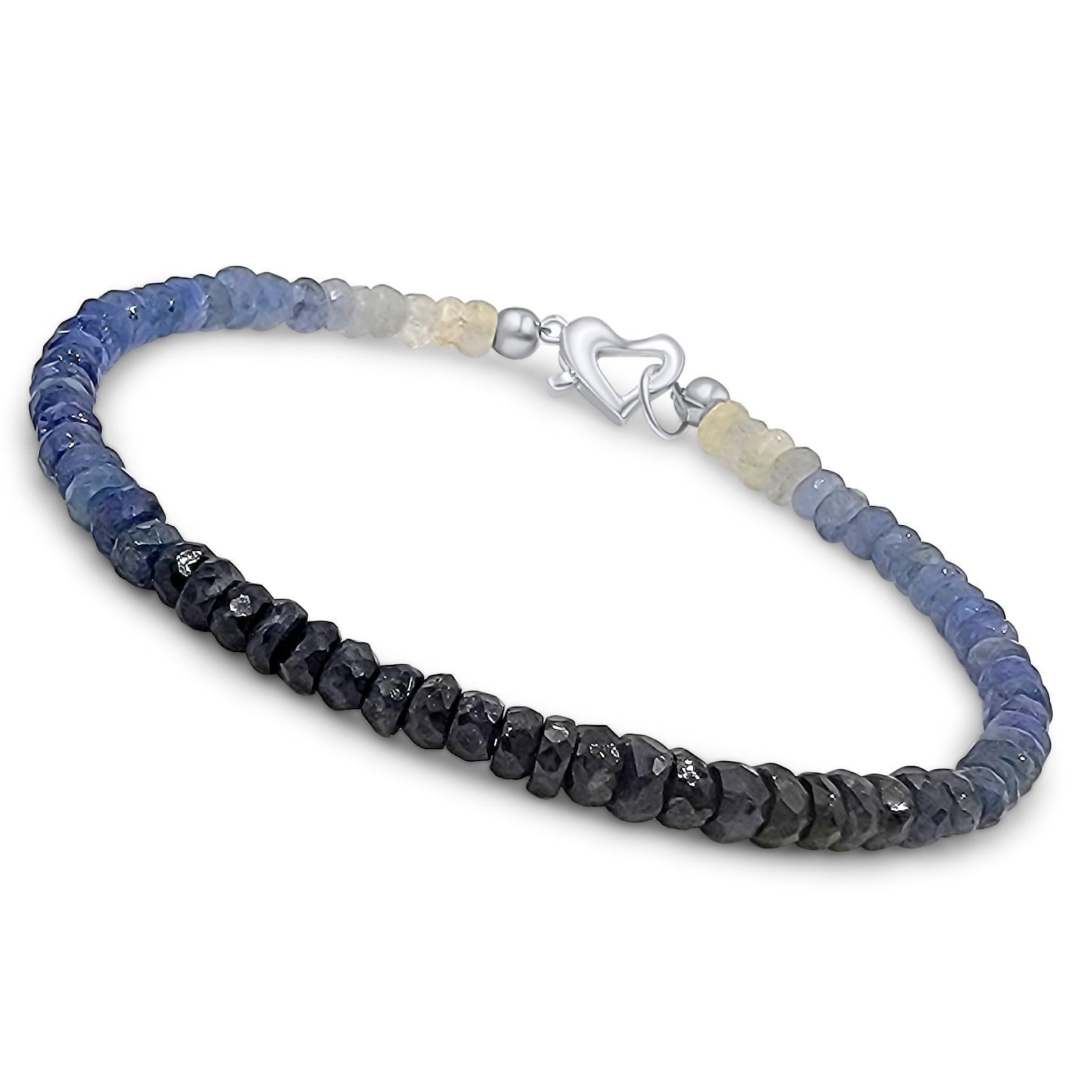 Real Sapphire Heart Strand Bracelet