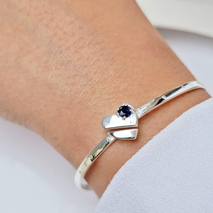 Natural Sapphire Heart Bracelet - Uniquelan Jewelry