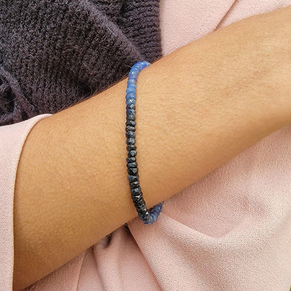 Natural Sapphire Heart Bracelet - Uniquelan Jewelry