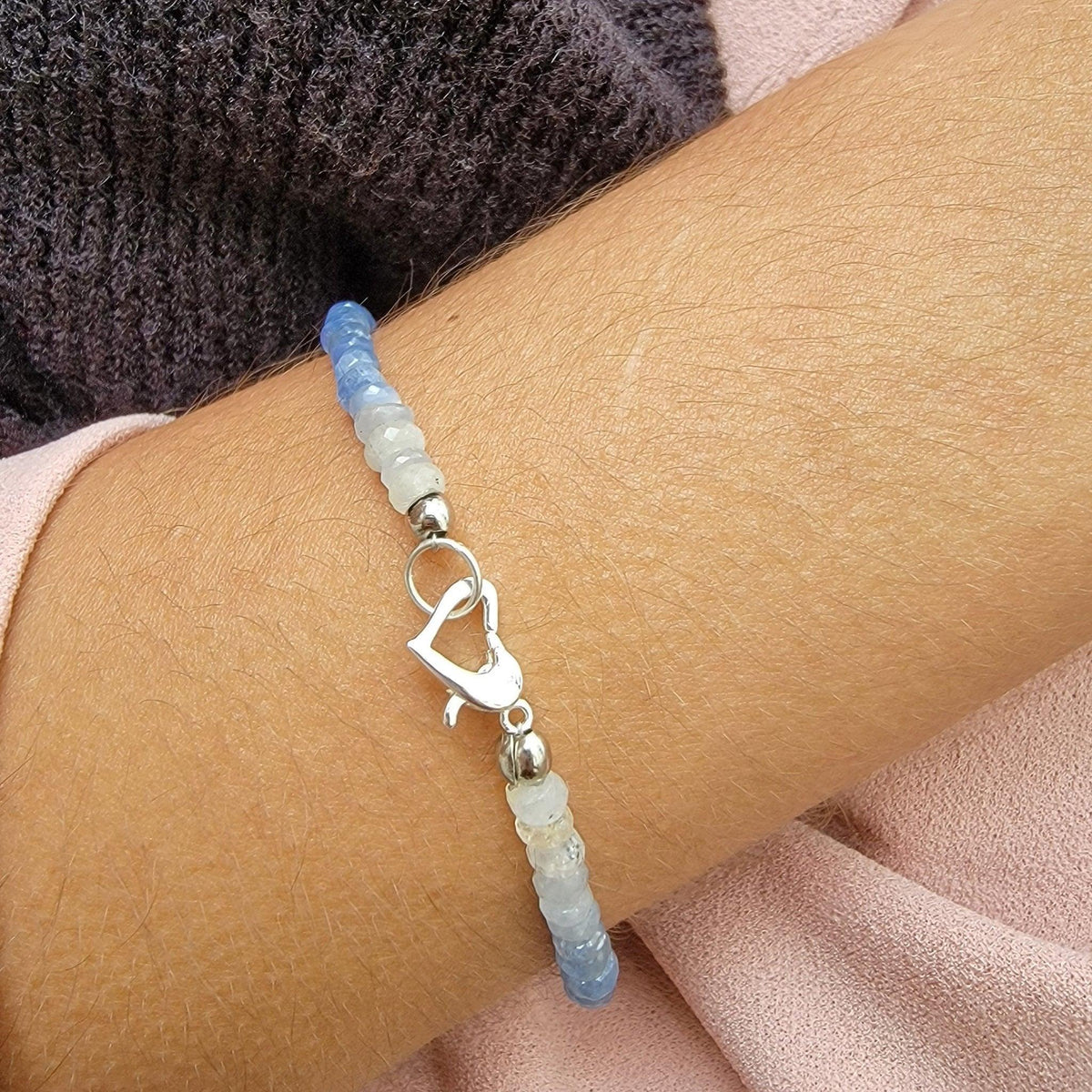 Natural Sapphire Heart Bracelet - Uniquelan Jewelry