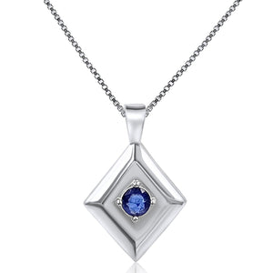 Natural Sapphire Pendant Necklace - Uniquelan Jewelry