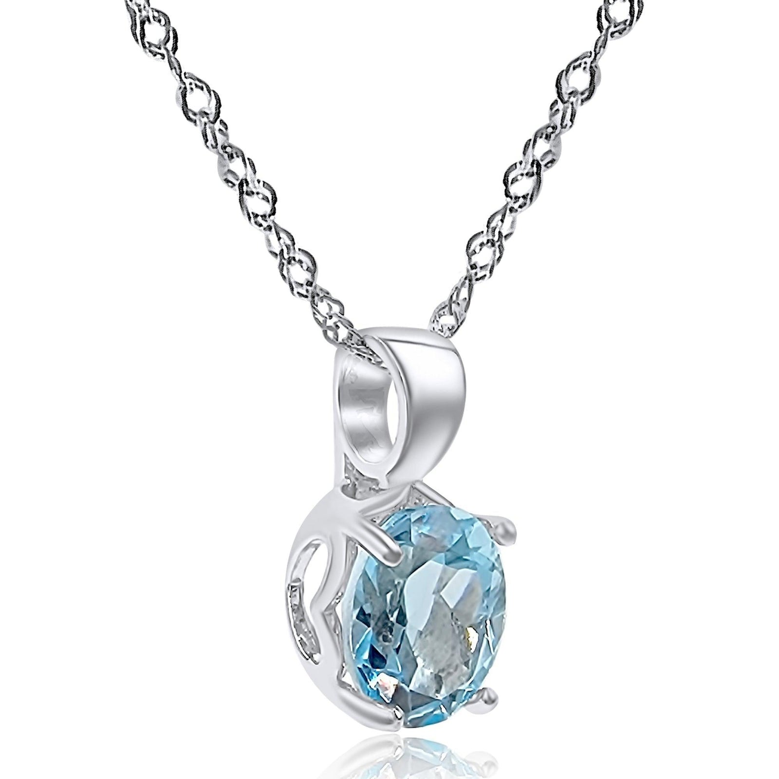 Natural Topaz Heart Necklace - Uniquelan Jewelry