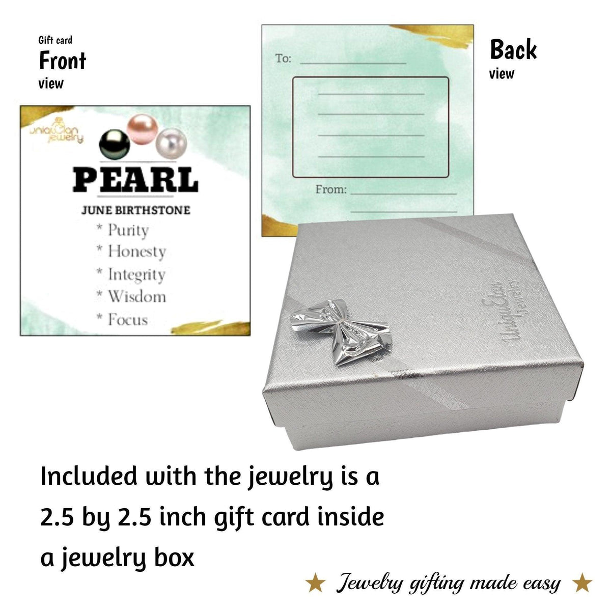 Pearl Heart Drop Earrings - Uniquelan Jewelry