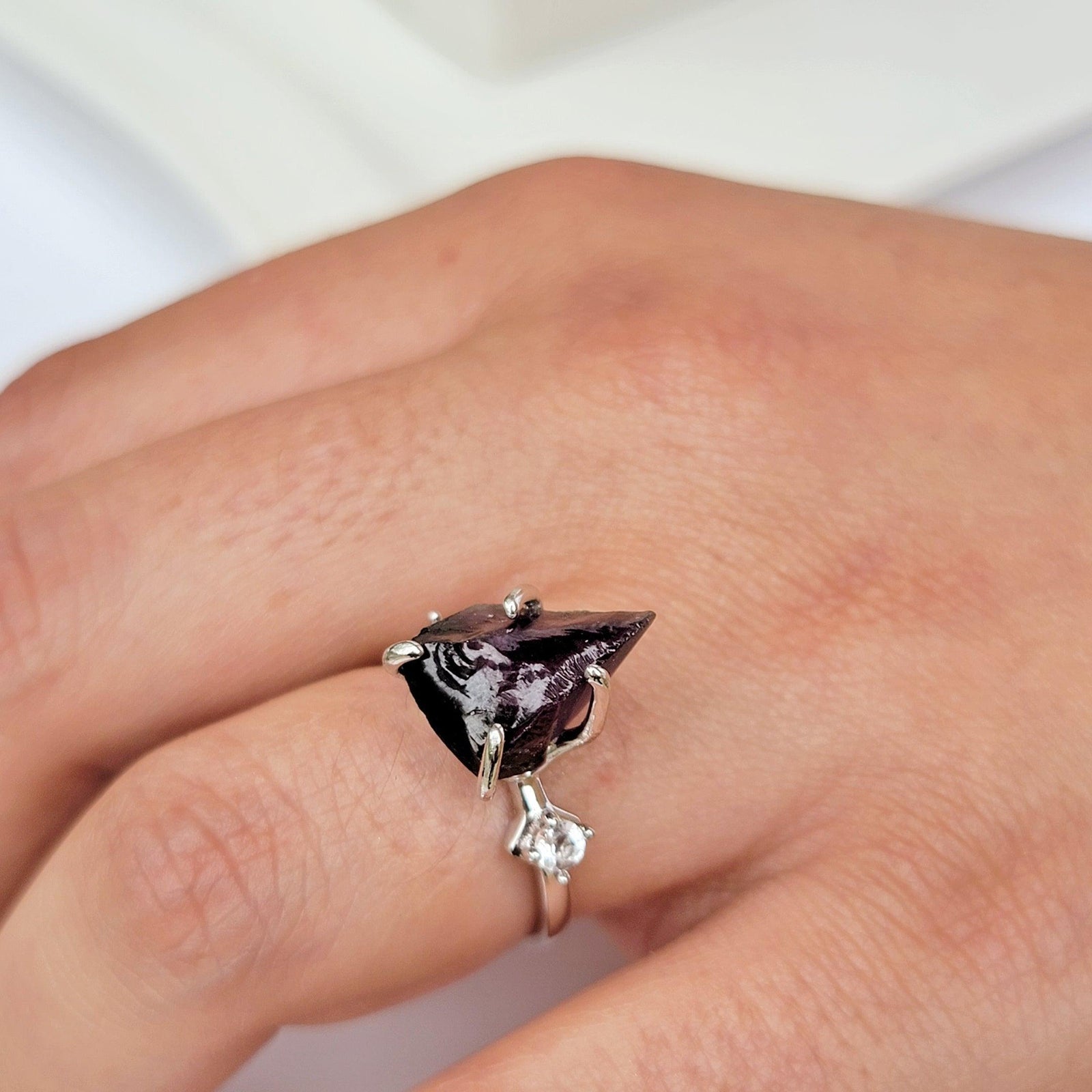 Raw Alexandrite Bracelet and Ring Set - Uniquelan Jewelry