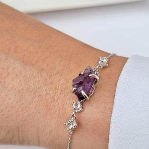 Raw Alexandrite Chain Bracelet - Uniquelan Jewelry