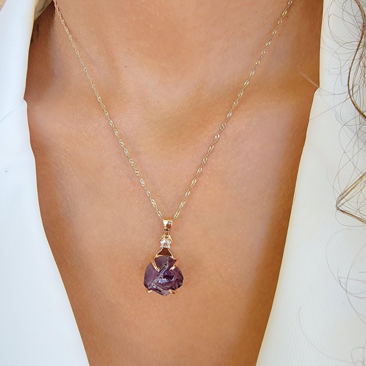 Raw Alexandrite Necklace - Uniquelan Jewelry