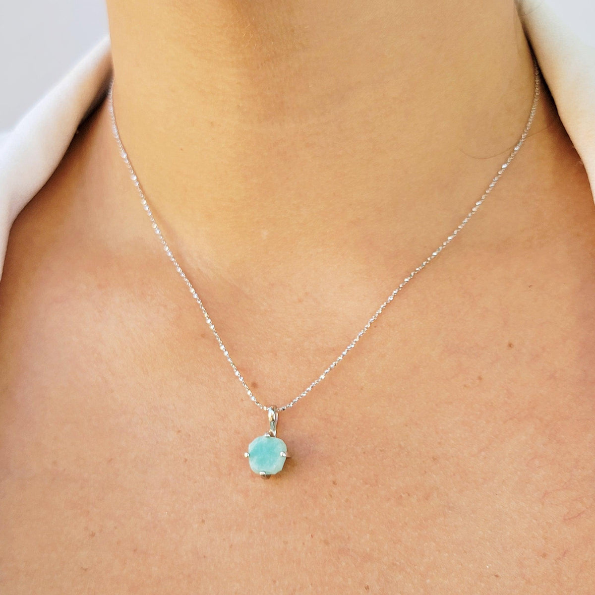 Raw Amazonite Necklace Set - Uniquelan Jewelry