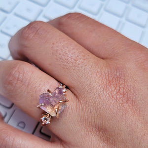 Raw Ametrine Crystal Ring - Uniquelan Jewelry
