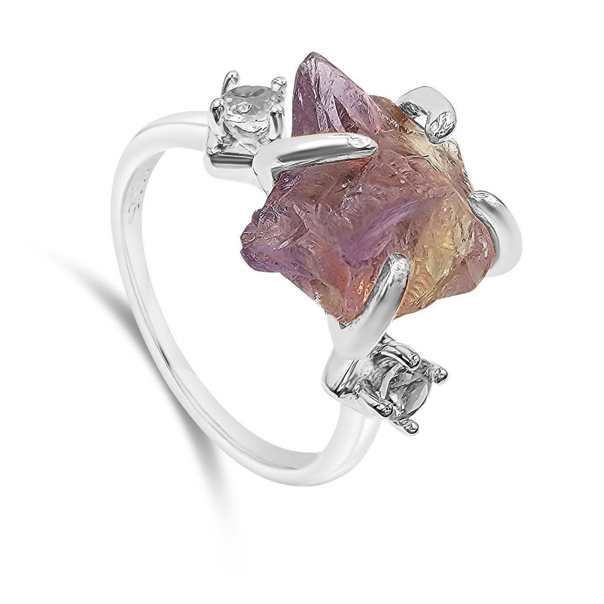 Raw Ametrine Crystal Ring - Uniquelan Jewelry