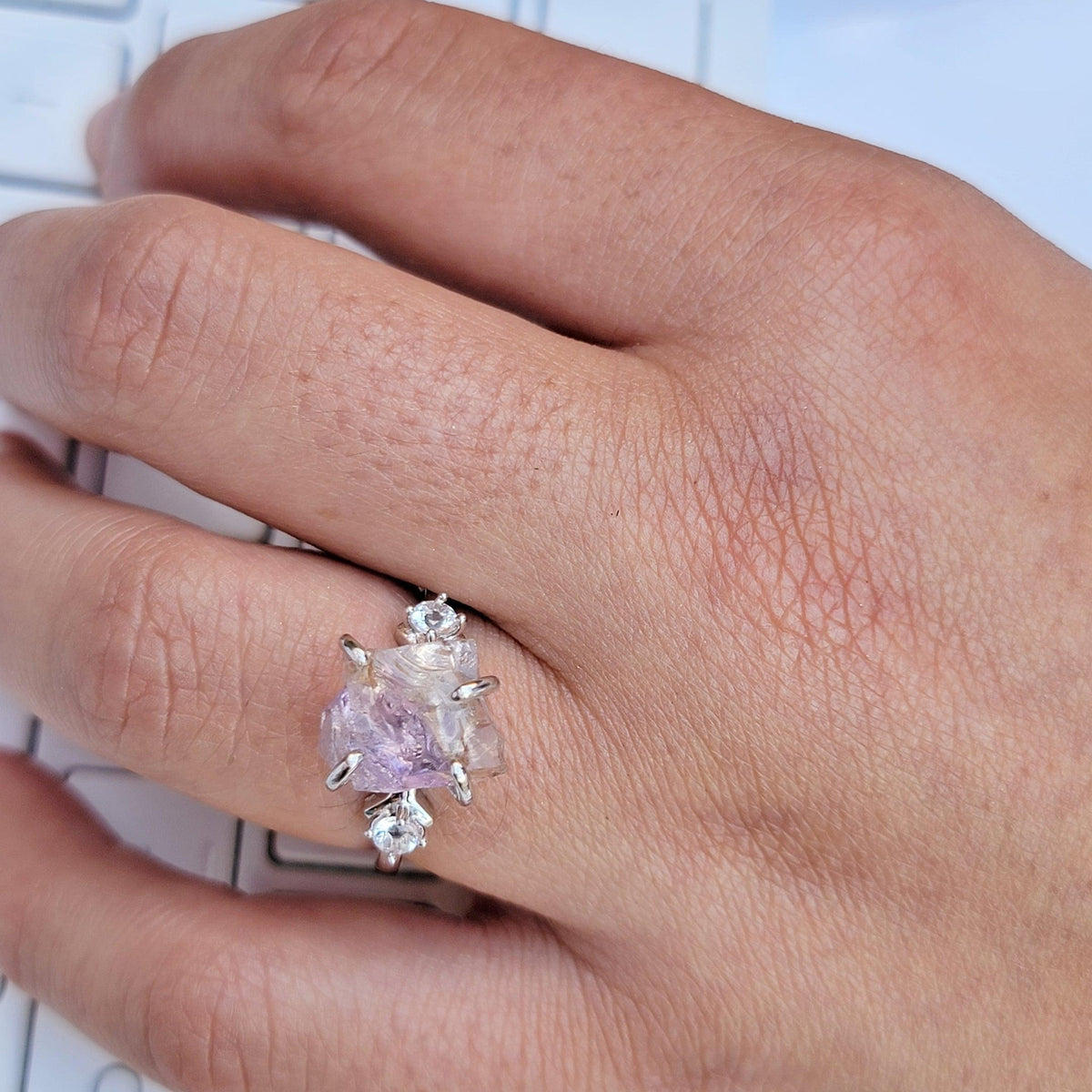 Raw Ametrine Crystal Ring - Uniquelan Jewelry