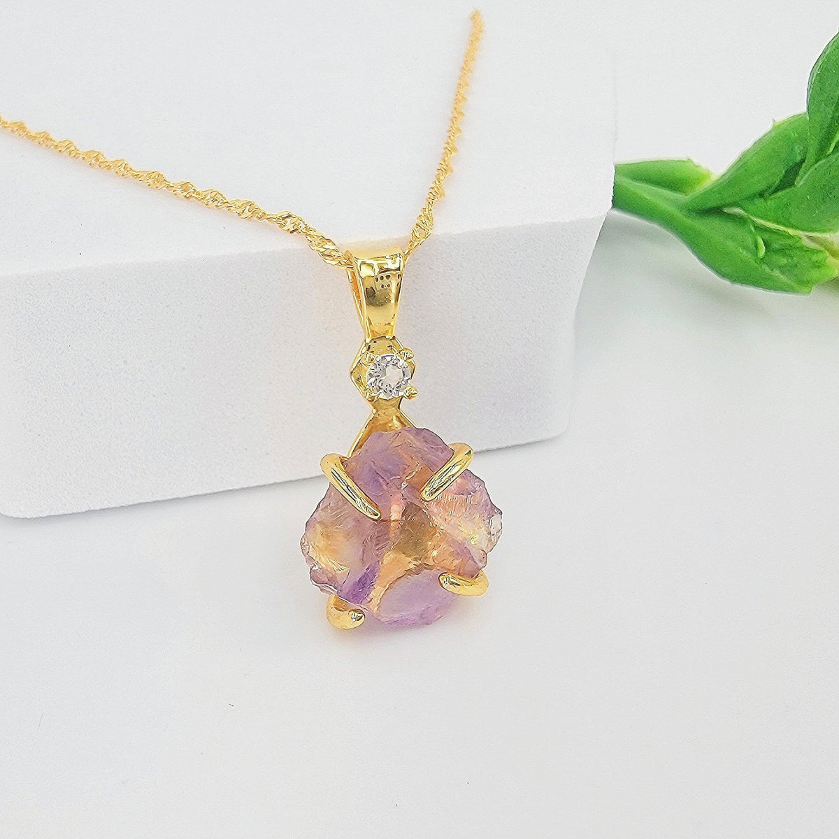 Raw Ametrine Necklace Set - Uniquelan Jewelry