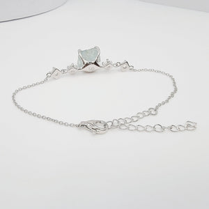 Raw Aquamarine Chain Bracelet - Uniquelan Jewelry