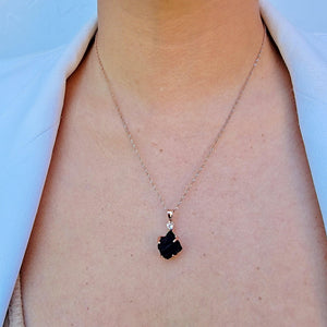 Raw Black Tourmaline Necklace - Uniquelan Jewelry