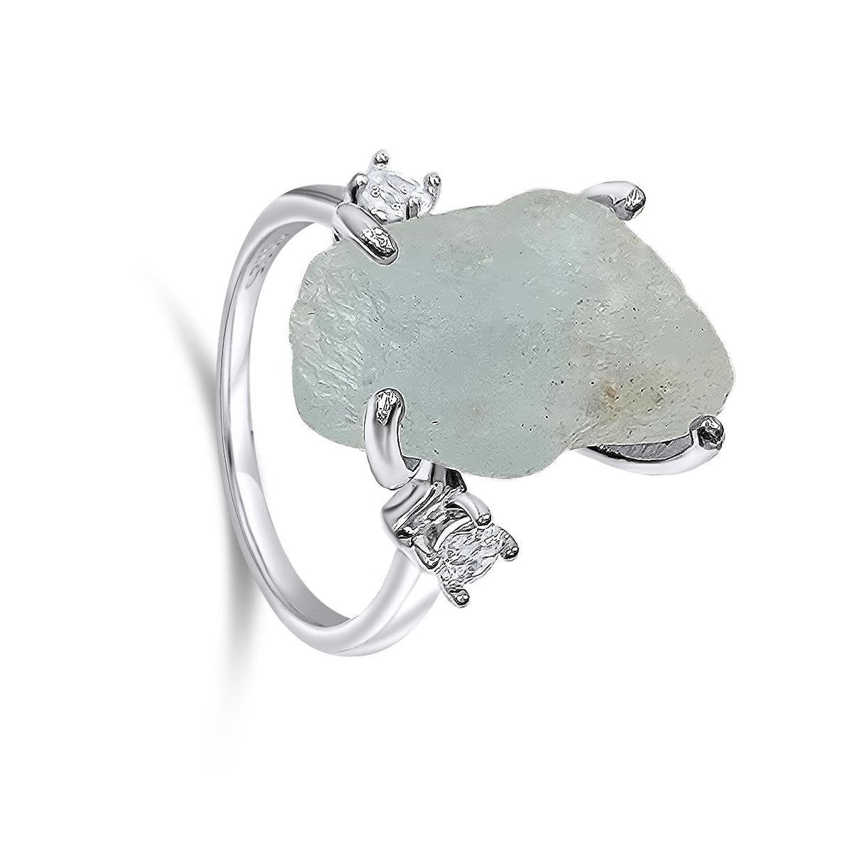 Raw Blue Topaz Ring