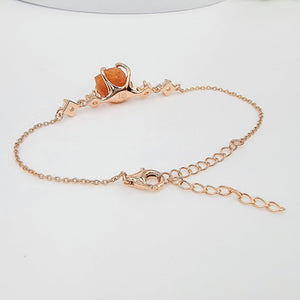 Raw Carnelian Chain Bracelet - Uniquelan Jewelry
