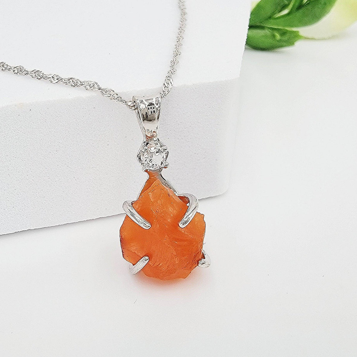 Raw Carnelian Necklace - Uniquelan Jewelry