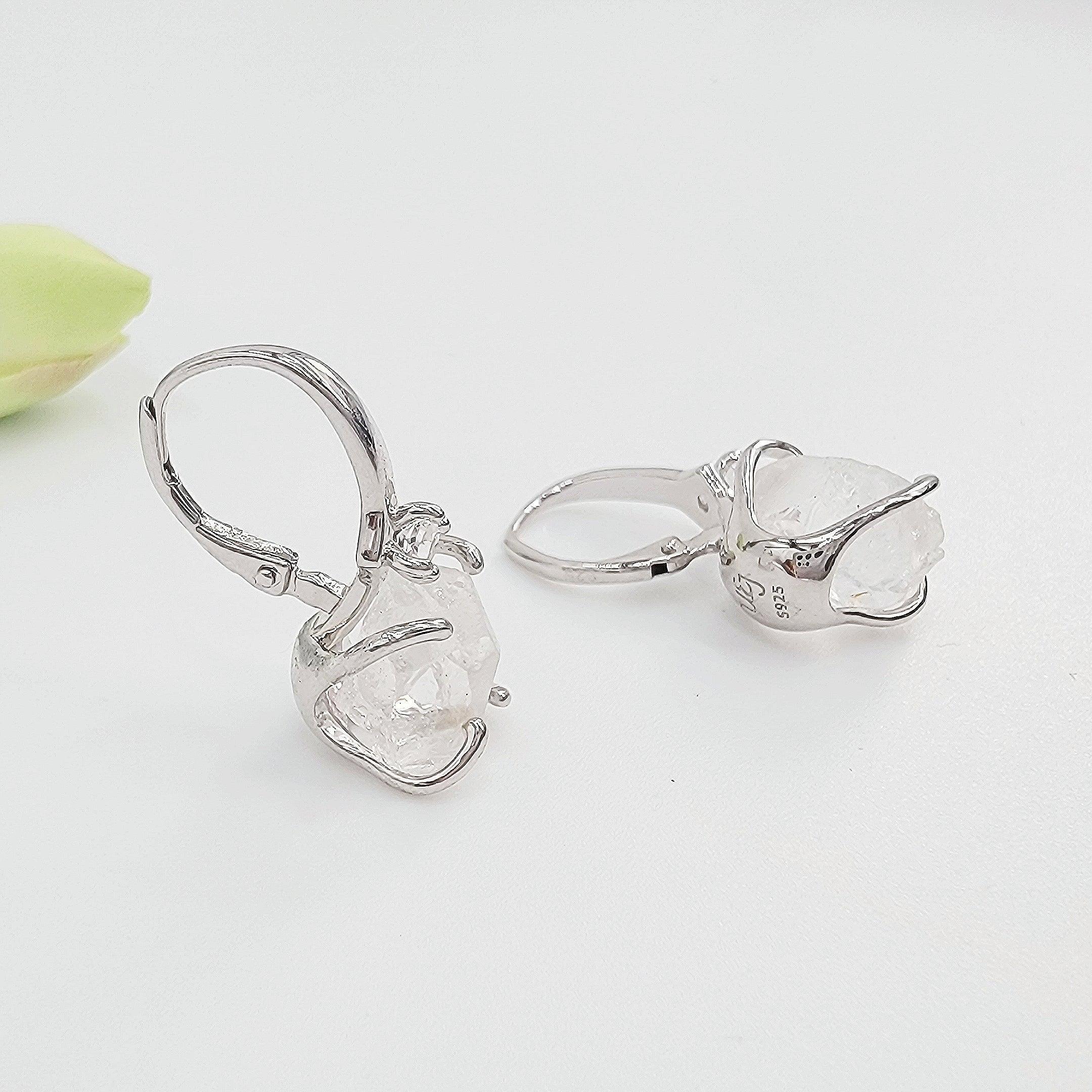 KALIFANO Original Clear Quartz Stud Earrings