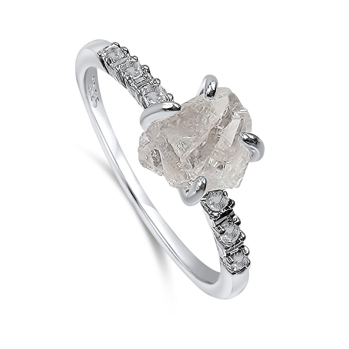 Raw Clear Quartz Ring - Uniquelan Jewelry