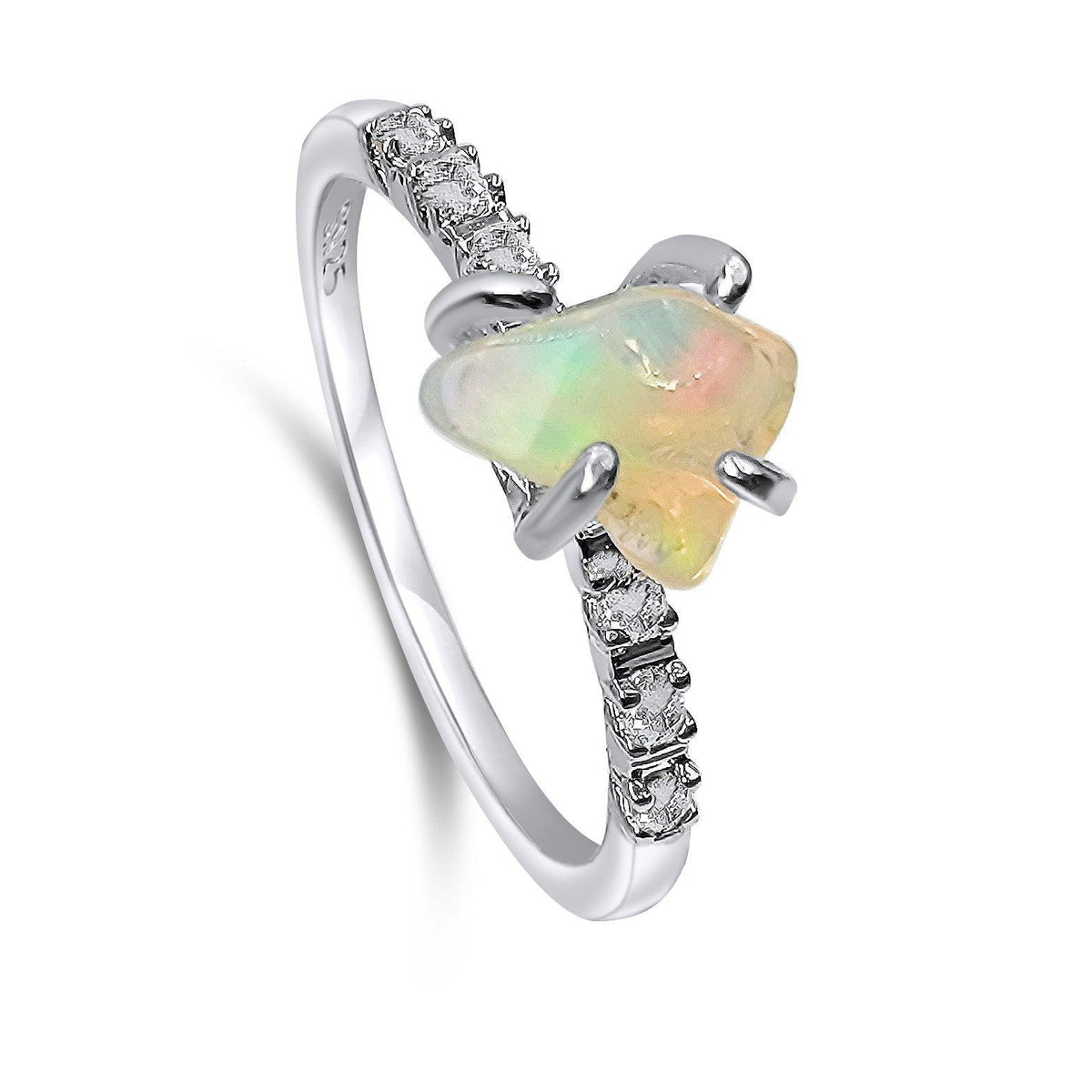 Raw Fire Opal Ring - Uniquelan Jewelry