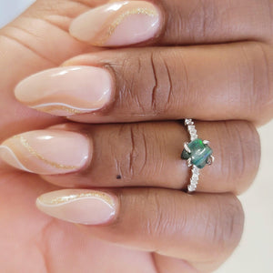 Raw Fire Opal Ring - Uniquelan Jewelry