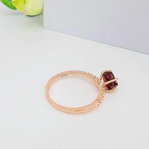 Raw Garnet Crystal Ring - Uniquelan Jewelry