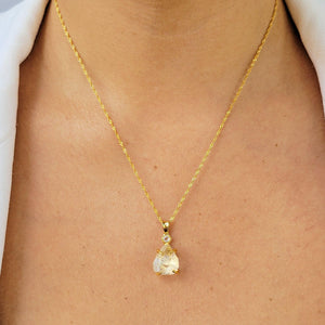 Raw Herkimer Diamond Necklace - Uniquelan Jewelry