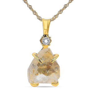 Raw Herkimer Diamond Necklace - Uniquelan Jewelry