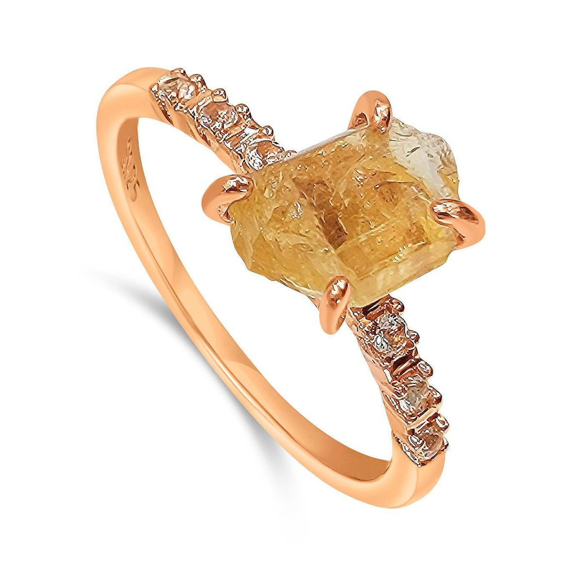 Raw Imperial Topaz Ring - Uniquelan Jewelry