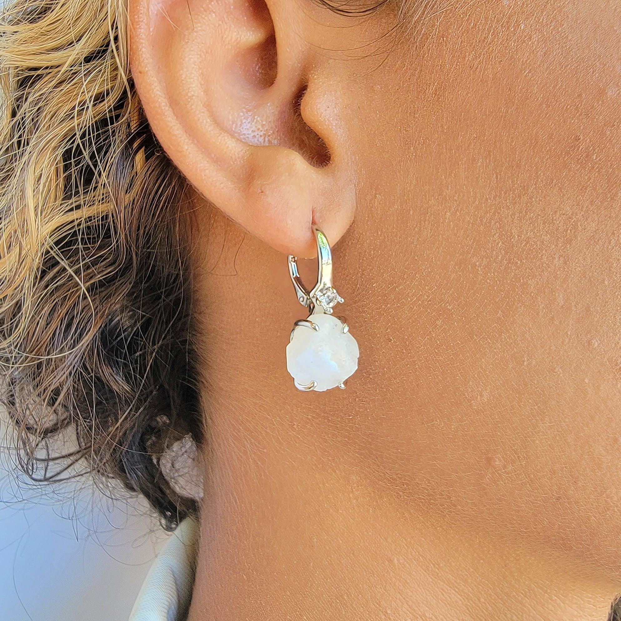 Buy Moonstone Earrings, Drop Earrings, Dangle Earrings, Briolette Jewelry, Leverback  Earrings, Gemstones, Sterling Silver 925, Blue Moonstone Online in India -  Etsy