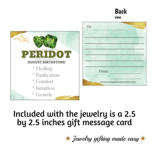 Raw Peridot and Quartz Bracelet - Uniquelan Jewelry