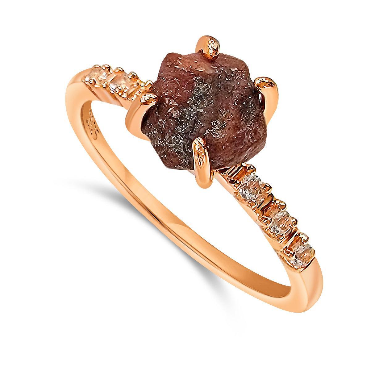 Raw Ruby Dainty Ring - Uniquelan Jewelry