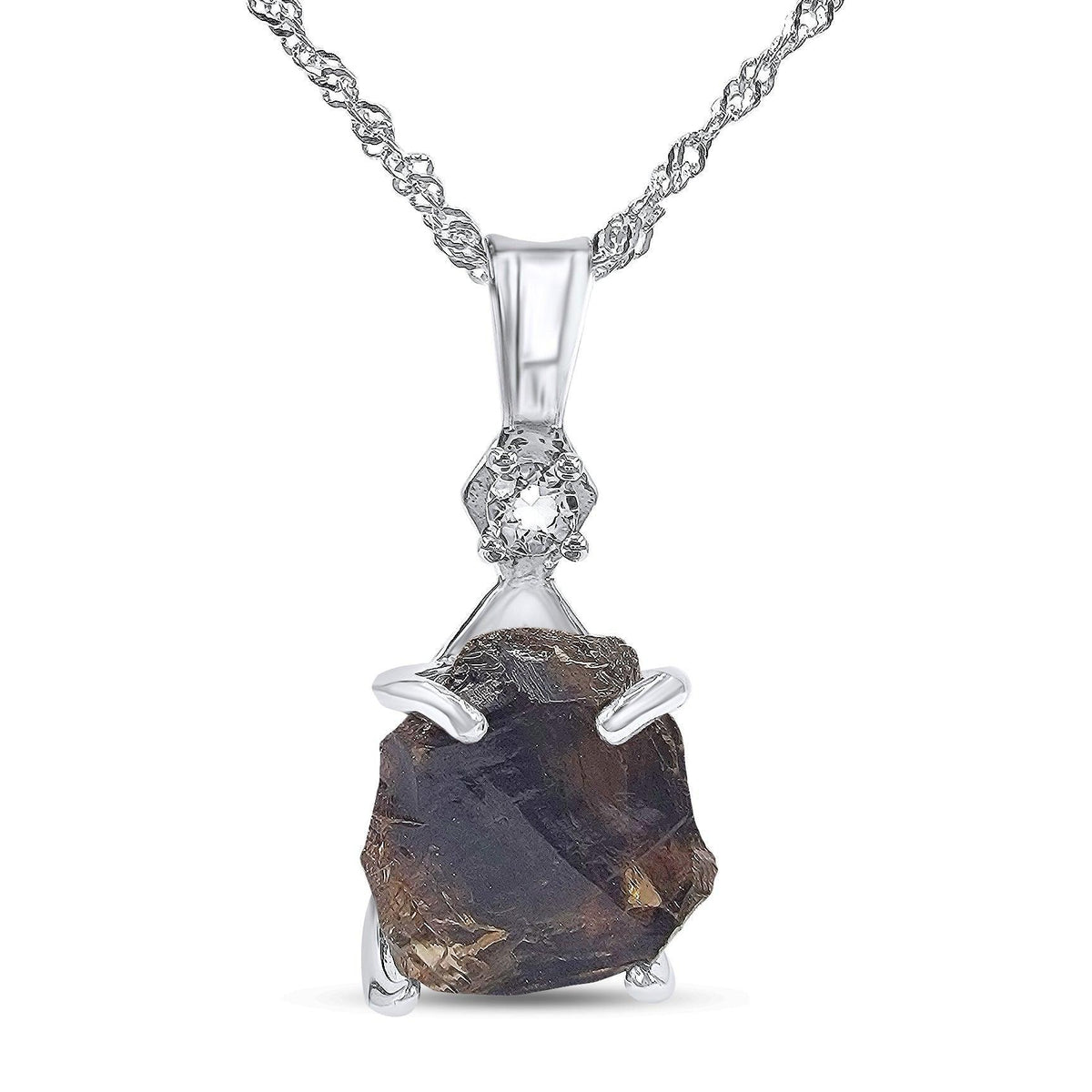 Raw Smoky Quartz Necklace - Uniquelan Jewelry