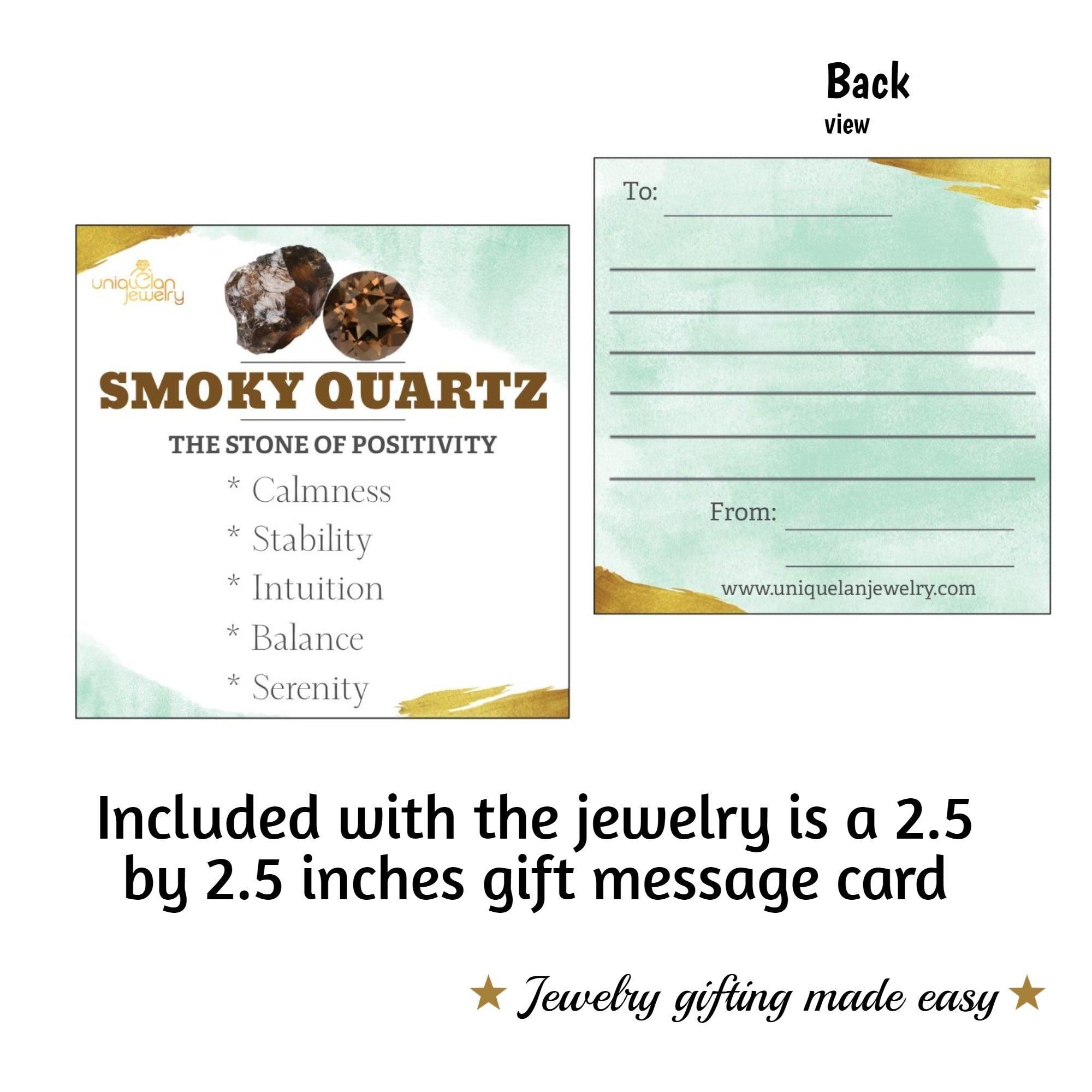 Raw Smoky Quartz Necklace - Uniquelan Jewelry