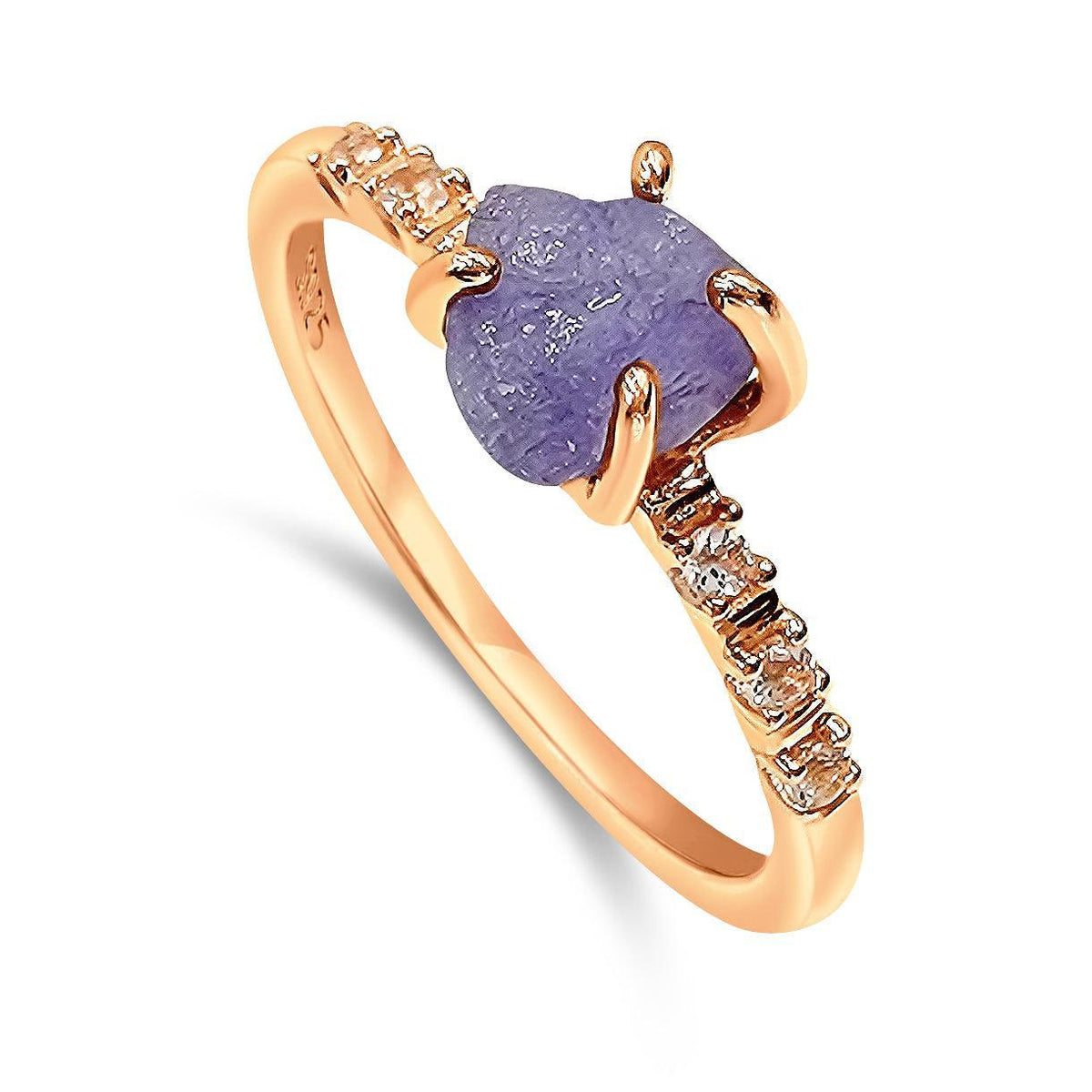 Raw Tanzanite Dainty Ring - Uniquelan Jewelry