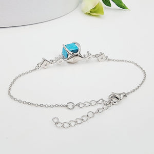 Raw Turquoise Chain Bracelet - Uniquelan Jewelry