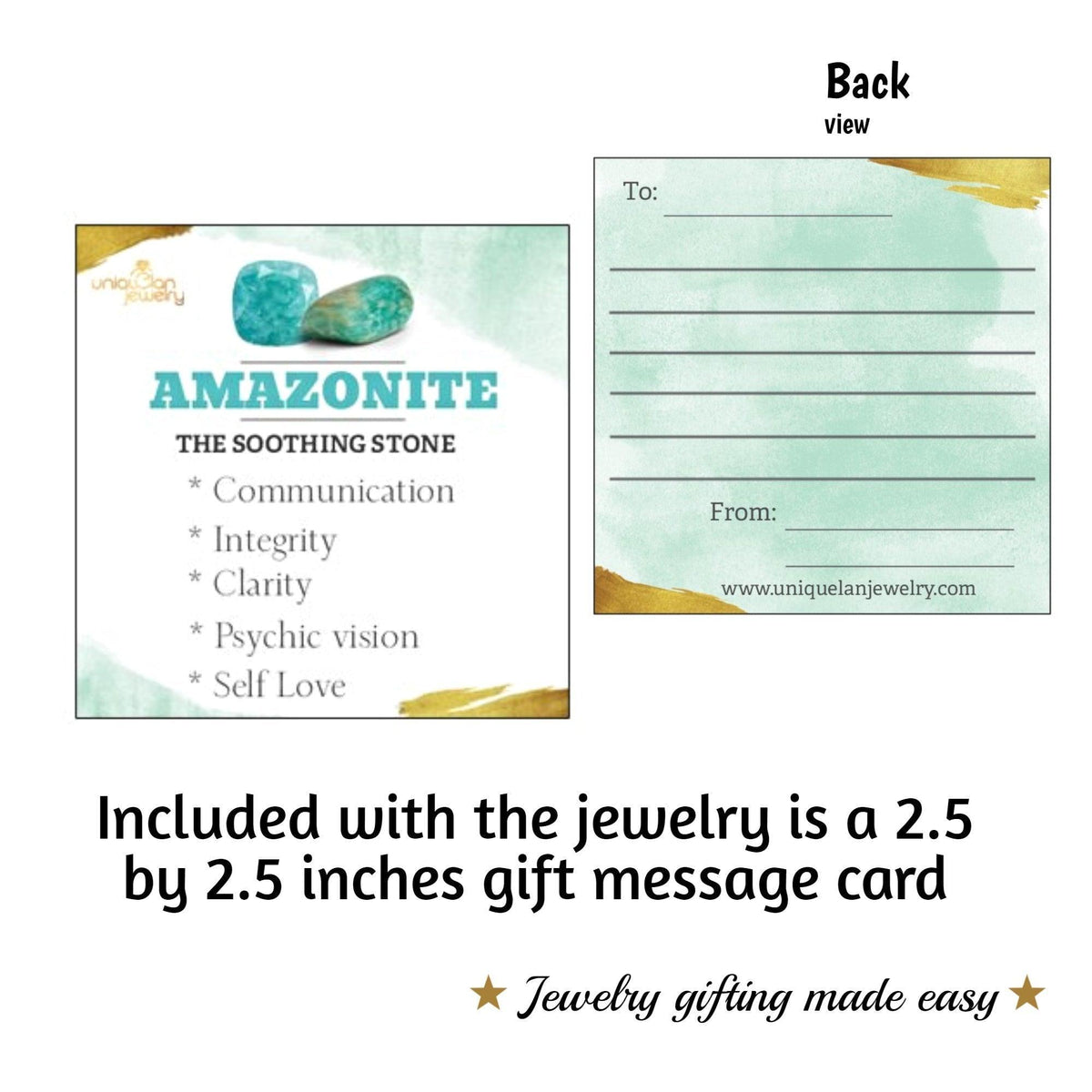 Real 6mm Amazonite Stud Earrings - Uniquelan Jewelry