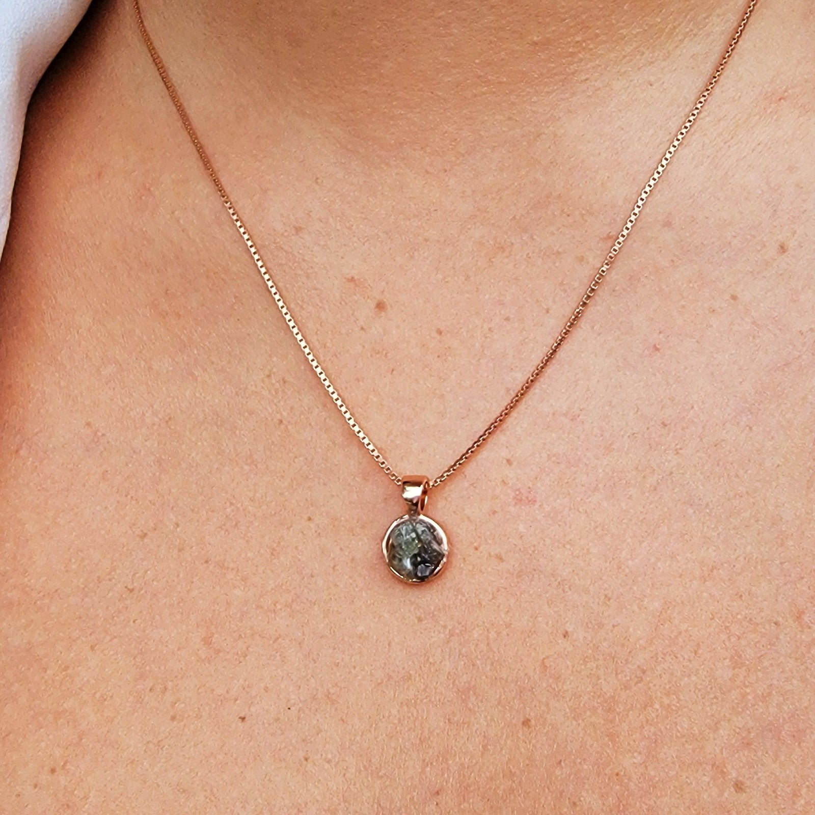Real Alexandrite Bezel Necklace - Uniquelan Jewelry