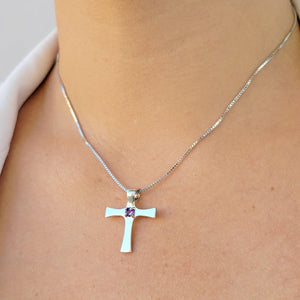 Real Amethyst Cross Necklace - Uniquelan Jewelry