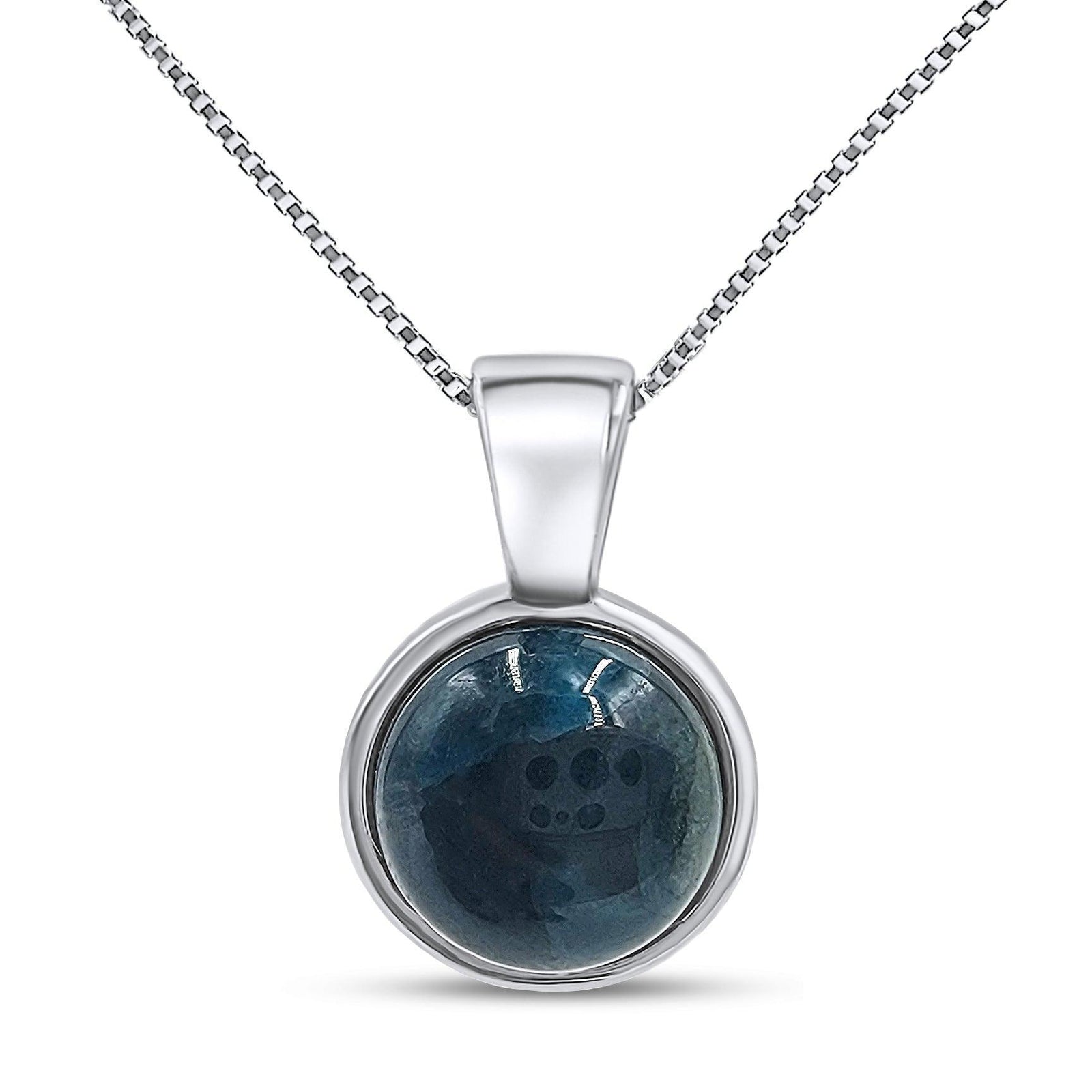 Real Chrysocolla Bezel Necklace - Uniquelan Jewelry