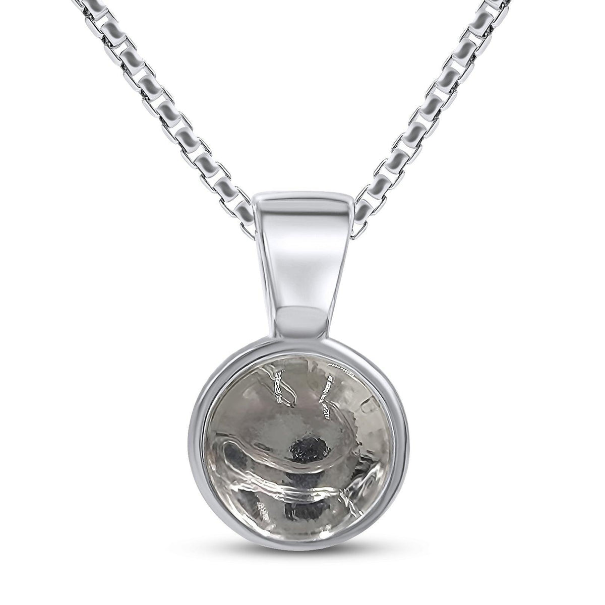 Real Clear Quartz Bezel Necklace - Uniquelan Jewelry