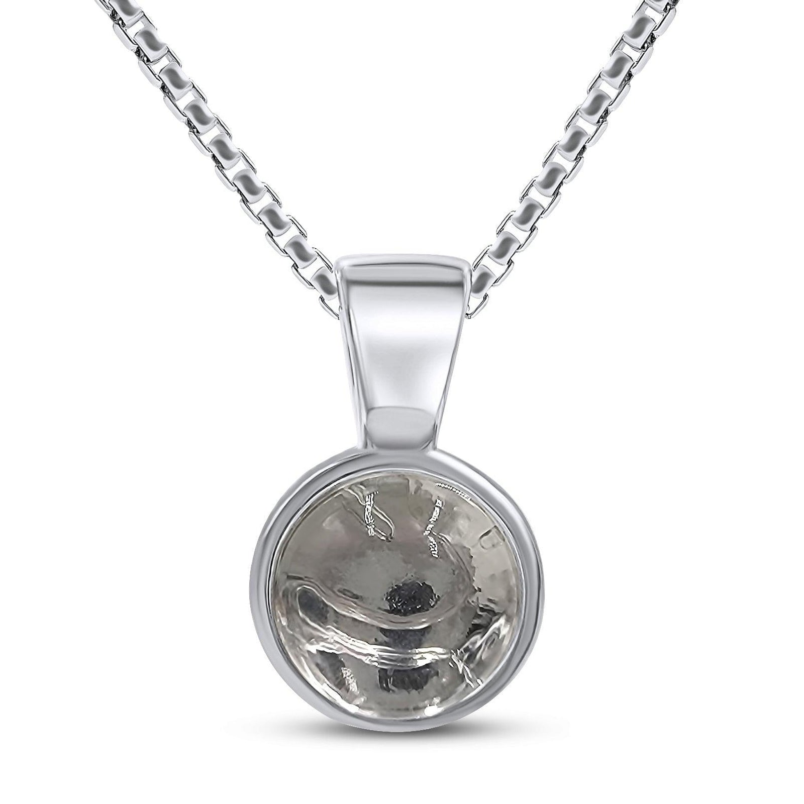 Real Clear Quartz Bezel Necklace - Uniquelan Jewelry