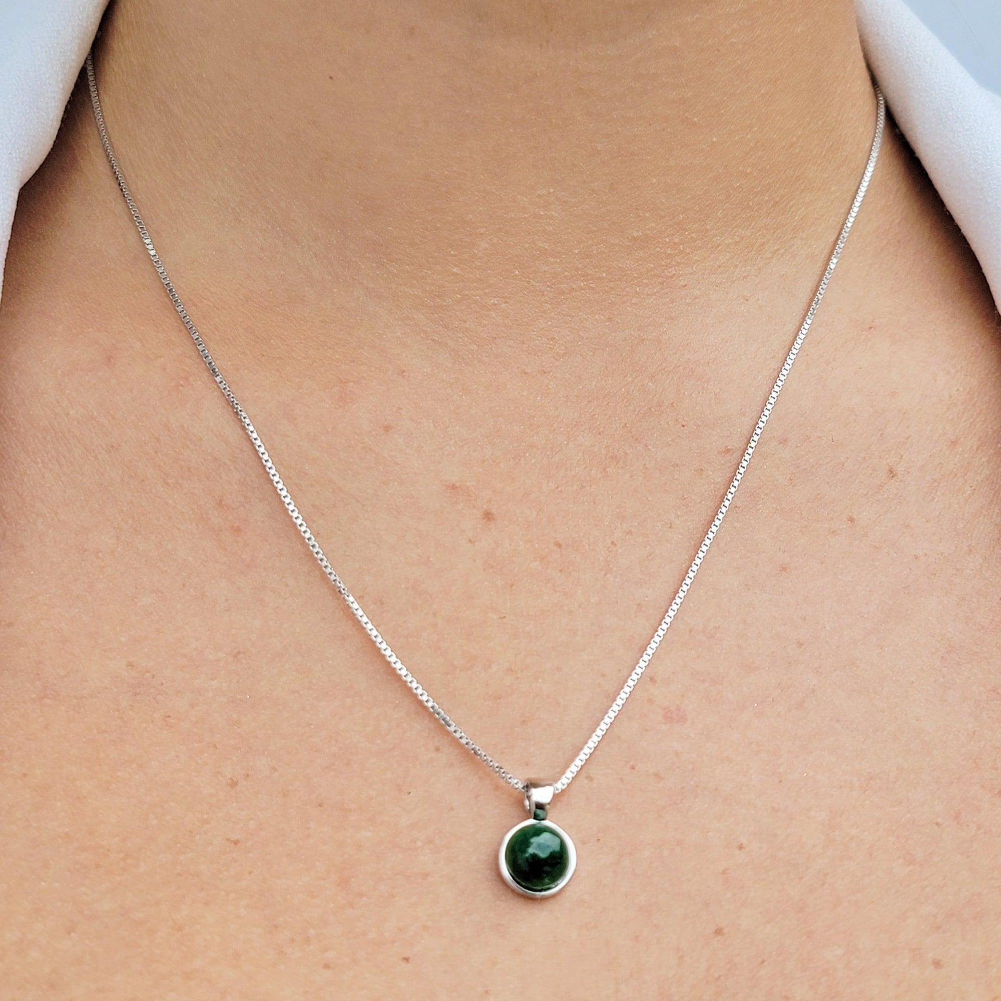 Real Emerald Bezel Necklace - Uniquelan Jewelry